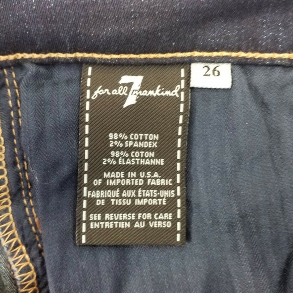7 For All Mankind The Skinny Boot Dark Wash Bootcut Denim Jeans Womens 27 NWOT - Picture 10 of 12